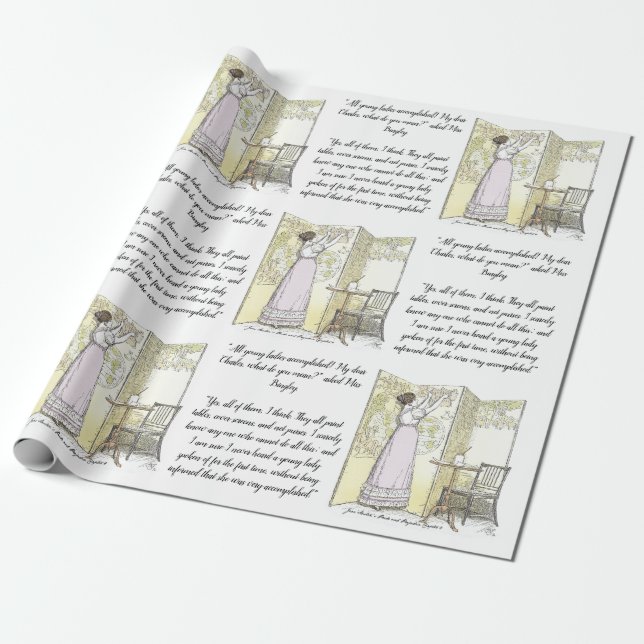 Papier Cadeau Dames accomplies, Jane Austen Pride & Préjugés (Déroulé)