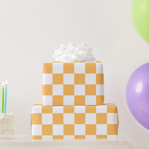 Papier Cadeau Damier pêche visuel classique