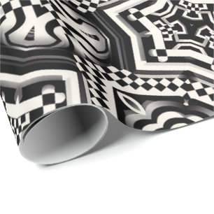 Papier Cadeau   Damier Rétro Mode