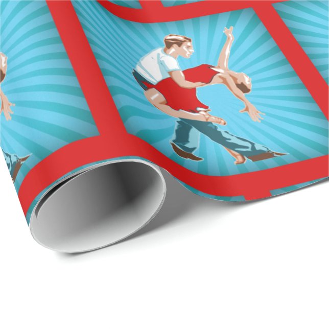 Papier cadeau Dance Couple (Coin rond)