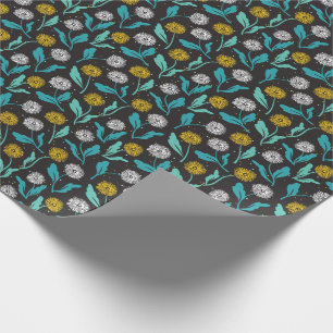 Papier Cadeau Dandelion de printemps Fleurs et design Feuille