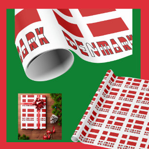 Papier Cadeau Danemark et drapeau danois