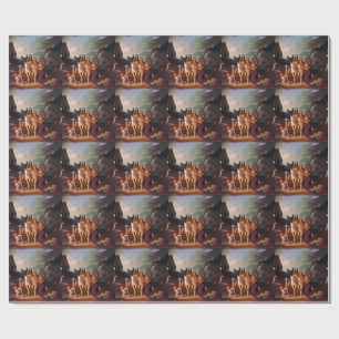 Papier Cadeau Daniel Boone escortant des colons
