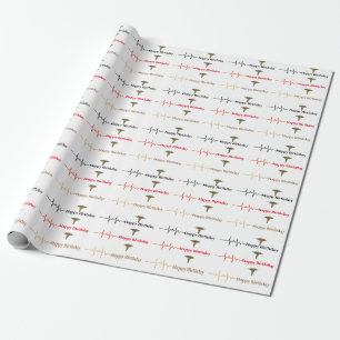 Papier cadeau d'anniversaire Médicale