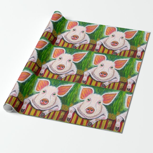 Papier Cadeau Dans le stylo de porc (Déroulé)