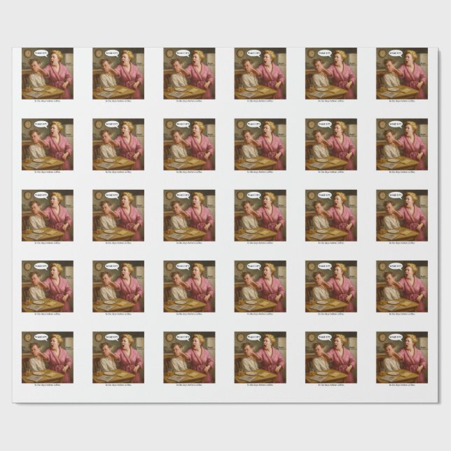 Papier Cadeau Dans les jours avant le café. (Plat)