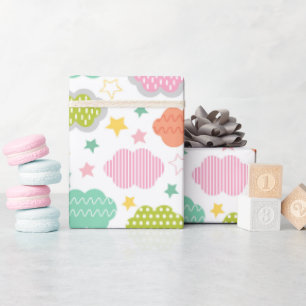 Papier Cadeau Dans Les Nuages