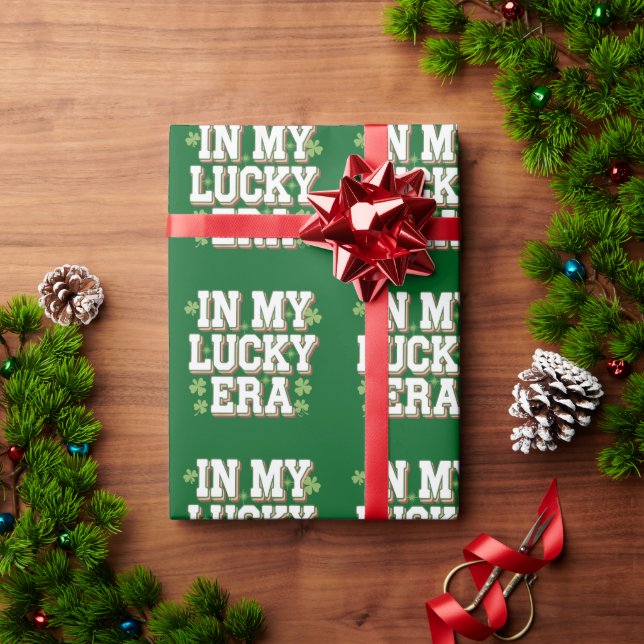 Papier Cadeau Dans Ma Lucky Era Saint Patrick's Day Cadeau famil (Cadeau de vacances)