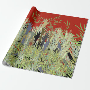 Papier Cadeau Dans un jardin de zombi
