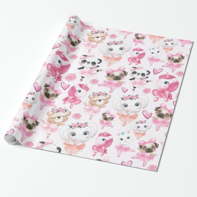 Papier Cadeau Danse animale (Déroulé)