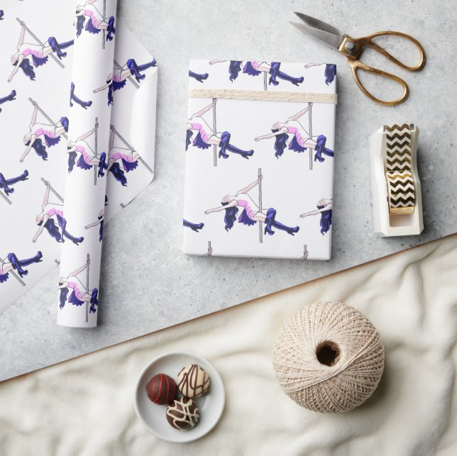 Papier Cadeau Danse aux accros du pôle (Artisanat)