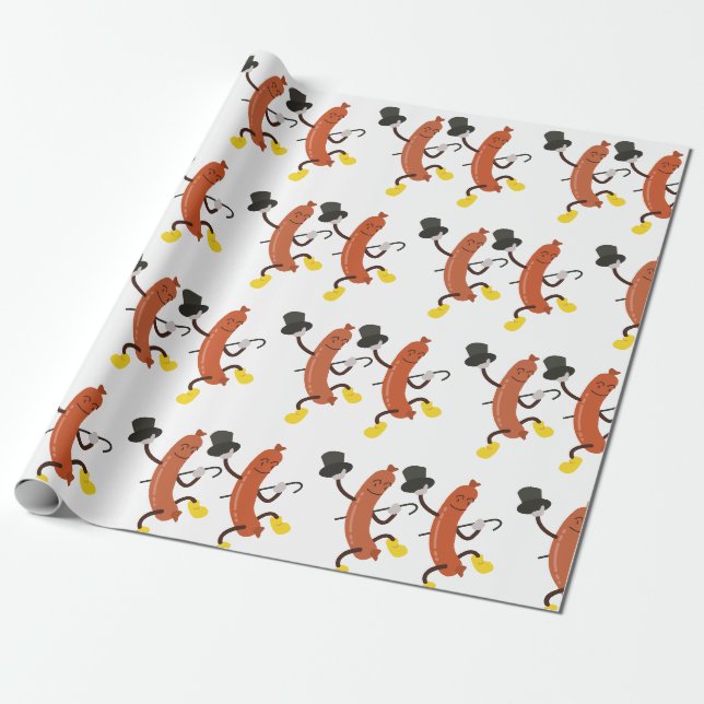 Papier Cadeau Danse Hot Dogs (Déroulé)