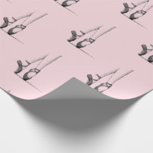 Danser Pieds Ballerina sur rose