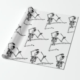 Papier Cadeau DANSER SKELETON Wrapper Paper
