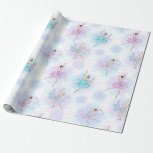 Papier Cadeau Danseurs de ballet Pastel
