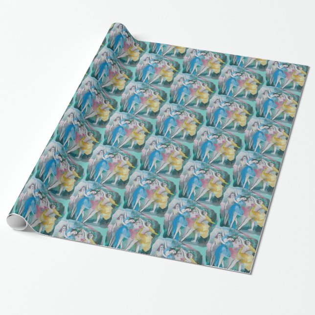 Papier Cadeau Danseurs Girl Ballerina Thunder_Cove (Déroulé)