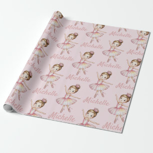 Papier Cadeau Danseuse de ballet tendance personnalisée    