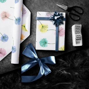Papier Cadeau Dansons Motif floral aquarelle