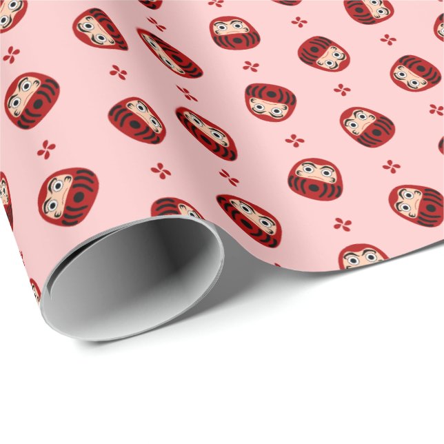 Papier Cadeau Daruma (Coin rond)