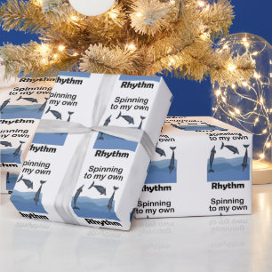 Papier Cadeau Dauphin Tourneur Tournant Sur Mon Propre Rythme Ci