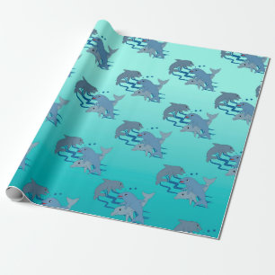 Papier Cadeau Dauphins