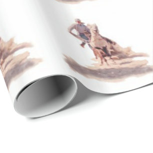 Papier cadeau de calf Roping