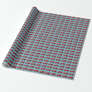 Papier cadeau de camion feu rouge