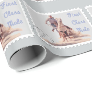 Papier cadeau de croupe de veau de western Rodeo C