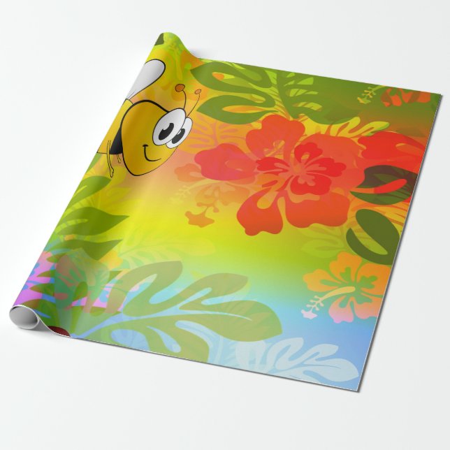Papier cadeau de fleur d'abeille (Déroulé)