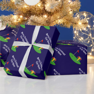 Papier cadeau de golf pour Noël