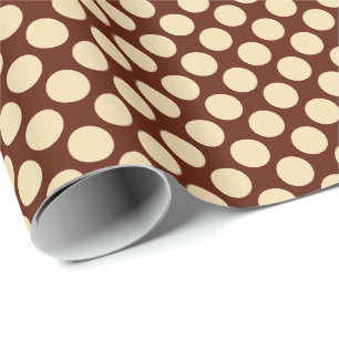 Papier Cadeau De grands points rétro - brun brun brun brun brun