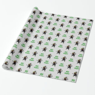 Papier Cadeau De Gruss de vom joyeux Krampus papier d'emballage
