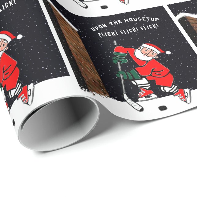 Papier cadeau de hockey amusant (Coin rond)