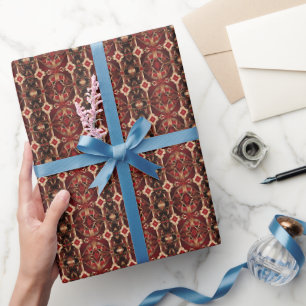 Papier cadeau de la Saint-Valentin 'Étreinte dorée