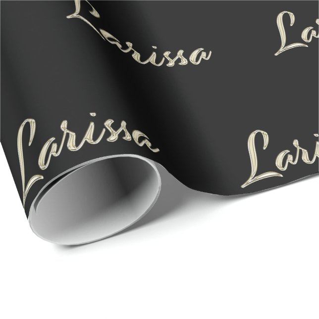 Papier cadeau de Larissa white gold (Coin rond)