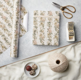 Papier Cadeau de Mariage Botanique | Floraisons Ro