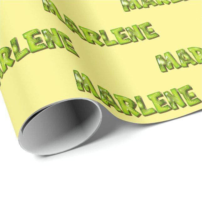 Papier cadeau de Marlene Kiwi Fruit (Coin rond)