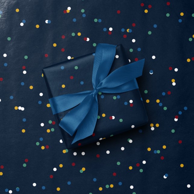 Papier Cadeau De mignons points colorés amusant fête de Noël (Créateur téléchargé)