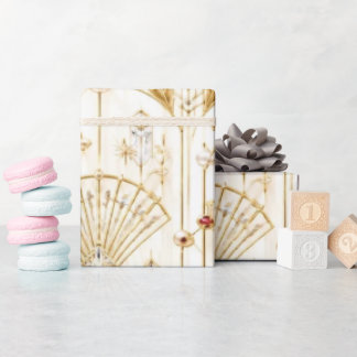 Papier cadeau de Noël Art Déco Pearl Jewel