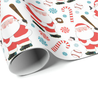 Papier cadeau de Noël de baseball