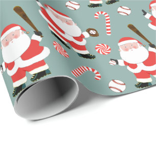 Papier cadeau de Noël de baseball