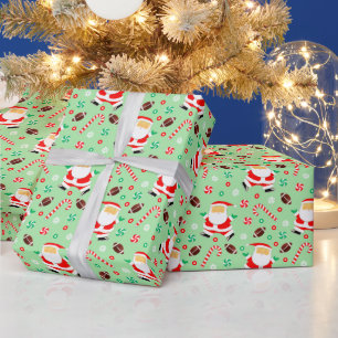 Papier cadeau de Noël de football