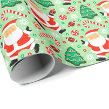 Papier cadeau de Noël de football
