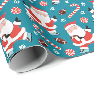 Papier cadeau de Noël de football créatif