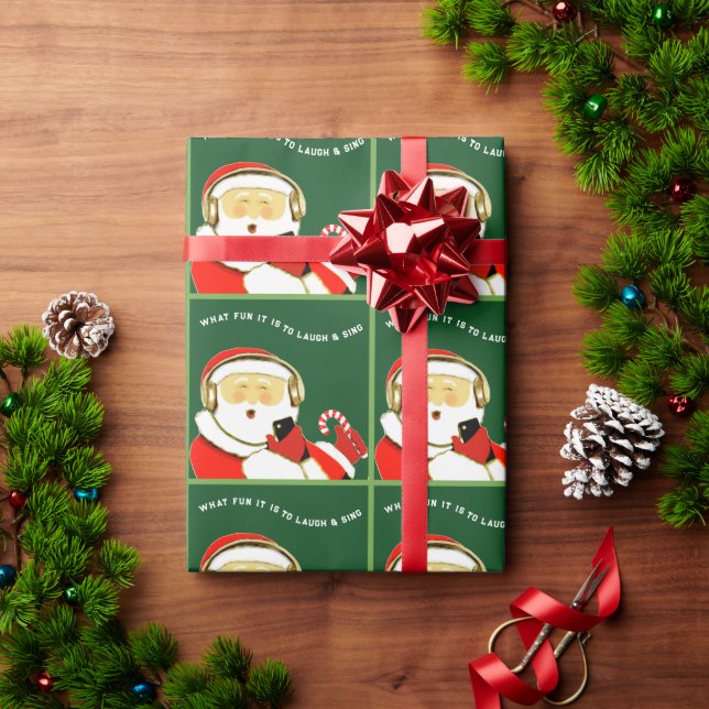 Papier cadeau de Noël de l'amoureux de la musique (Cadeau de vacances)