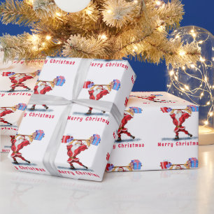 Papier cadeau de Noël Enveloppement amusant Fitnes