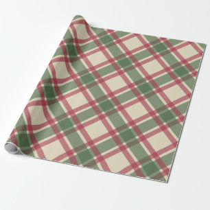 Papier cadeau de Noël Panier de Noël vert