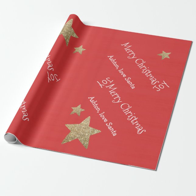 Papier cadeau de Noël personnalisé Père Noël (Déroulé)