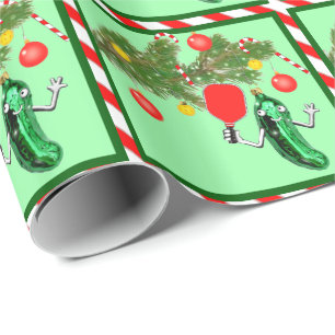 Papier cadeau de Noël Pickleball drôle