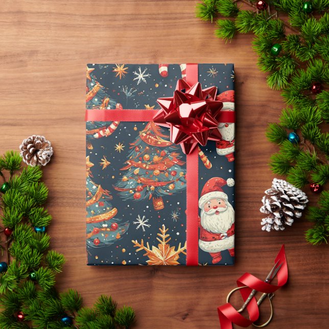 🎅 Papier Cadeau de Noël pour les Cadeaux de Fêtes (Cadeau de vacances)
